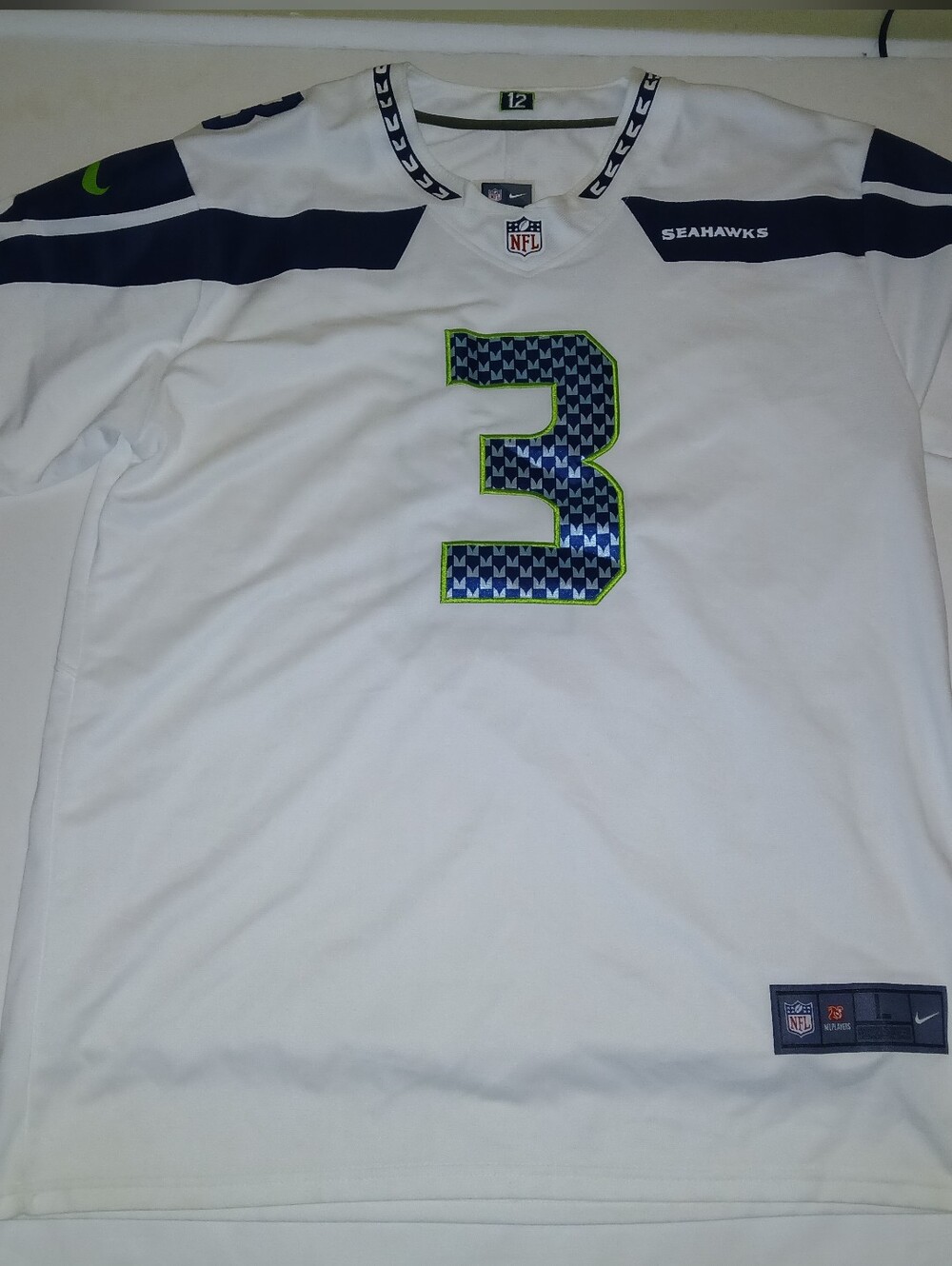 Russell Wilson Seattle Seahawks Nike Jersey  Men's Large White